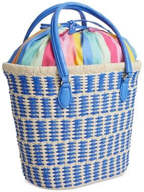 ON 34th Isabellaa Drawstring Wicker Tote NWT